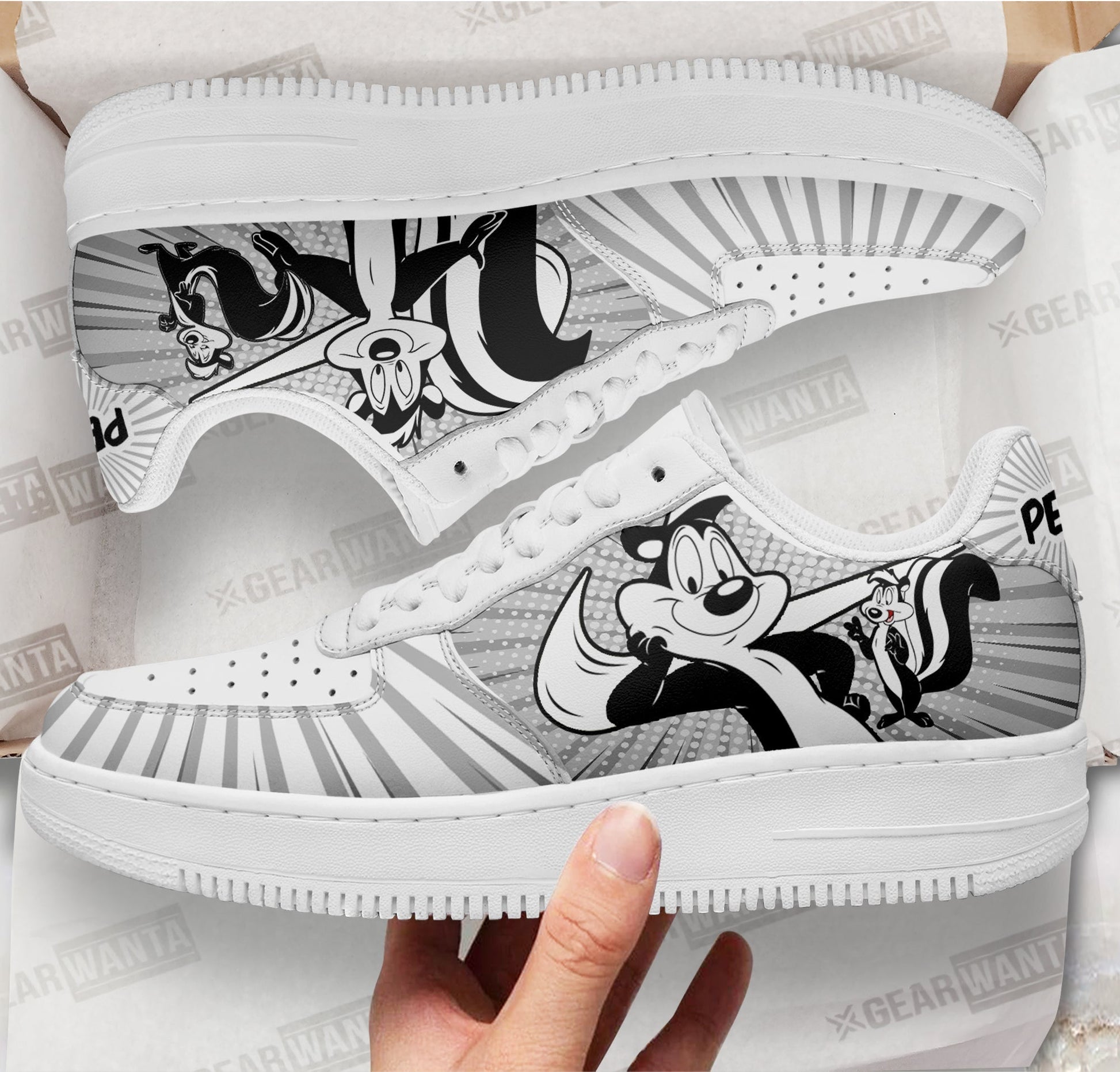 Looney Tunes Pepe Air Sneakers Custom-Gear Wanta