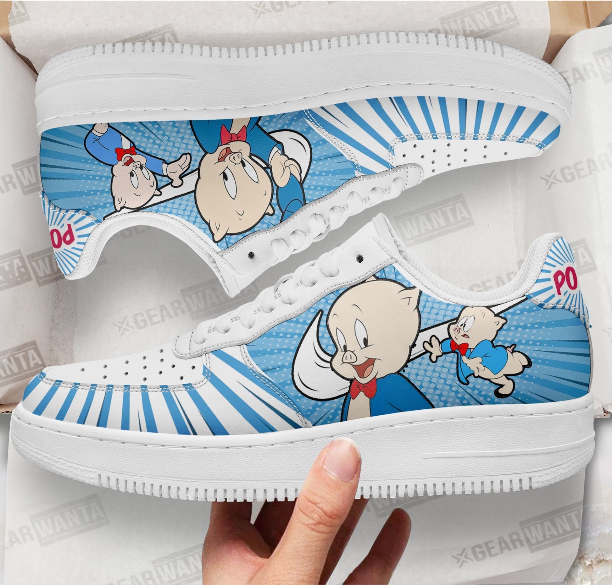 Looney Tunes Porky Air Sneakers Custom-Gear Wanta