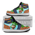 Luigi Kid J1s Sneakers Personalized Cartoon Collection - Gearwanta.com