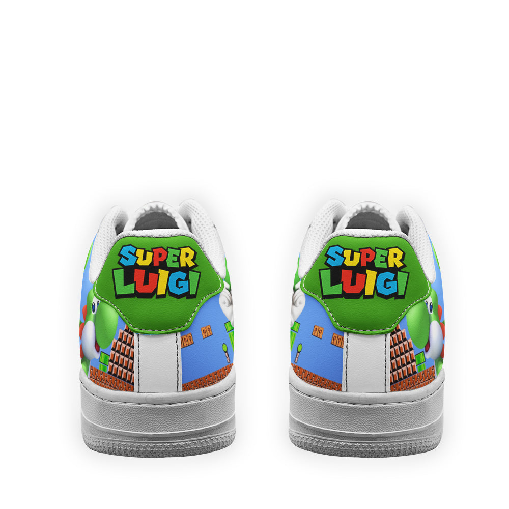 Luigi Super Mario Air Sneakers Custom For Gamer Shoes-Gear Wanta