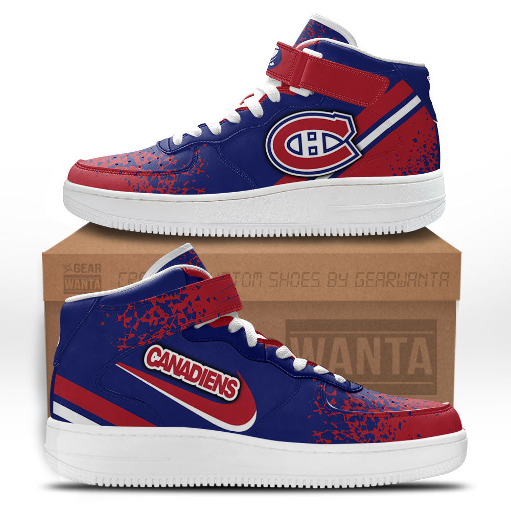 M Canadiens Air Mid Shoes Custom Hockey Sneakers Fans-Gear Wanta