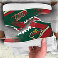 M Wild Air Mid Shoes Custom Hockey Sneakers Fans-Gear Wanta