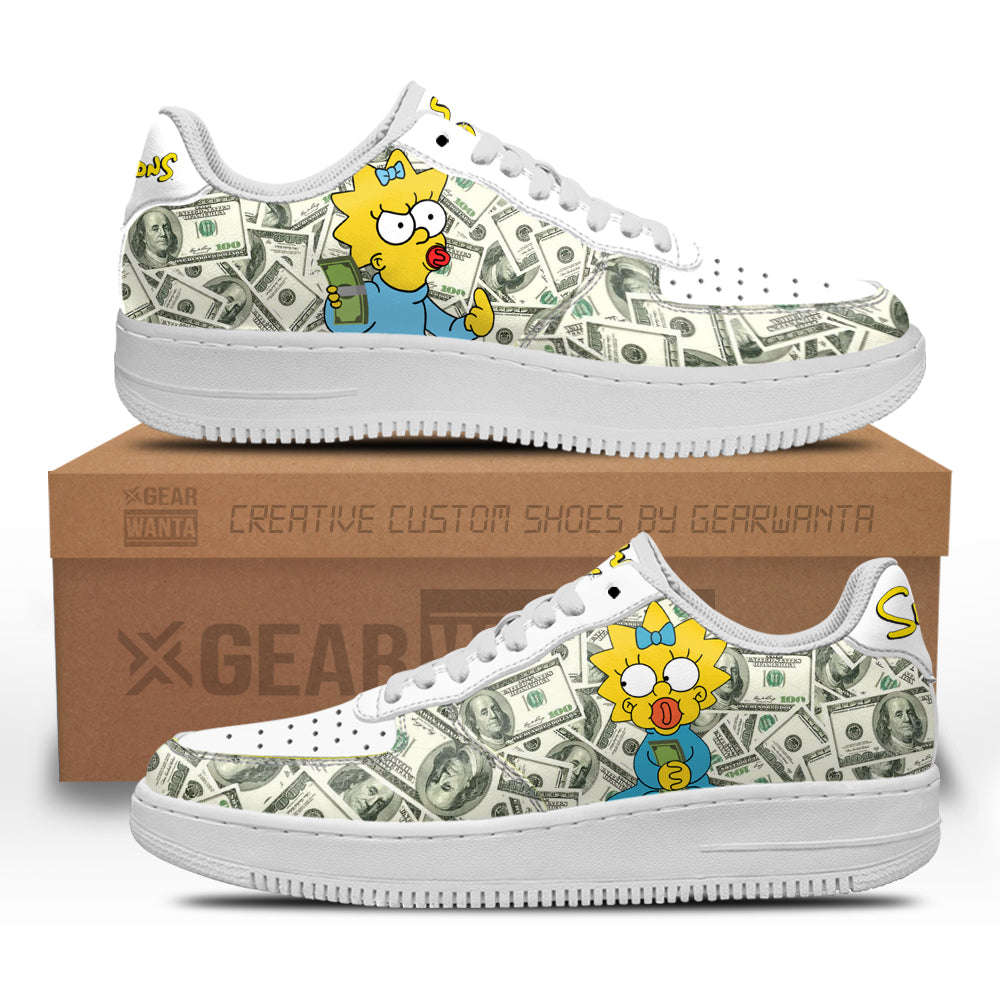 Maggie Simpson Air Sneakers Custom Simpson Cartoon Shoes-Gear Wanta