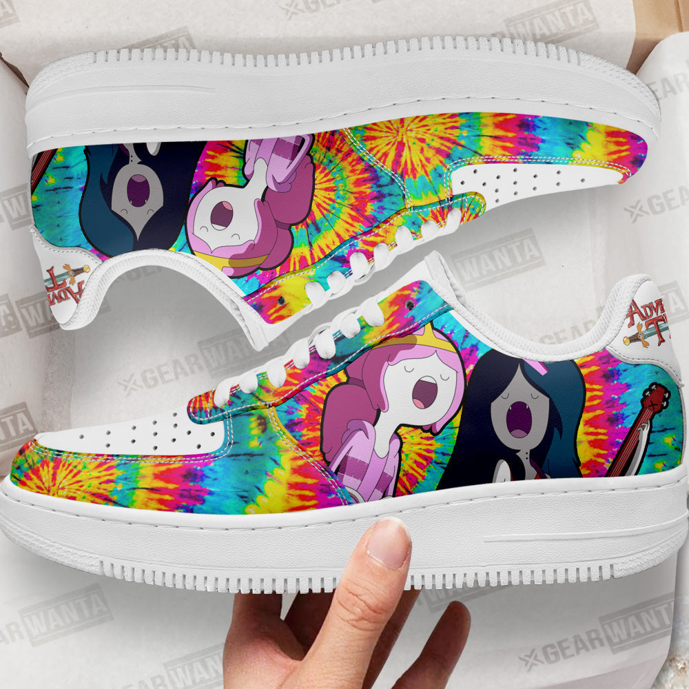 Marceline and Princess Bubblegum Air Sneakers Custom Adventure Time Tie Dye-Gear Wanta