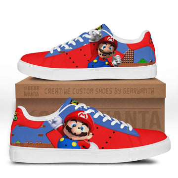 Mario Stan Shoes Custom Super Mario Game Shoes-Gear Wanta