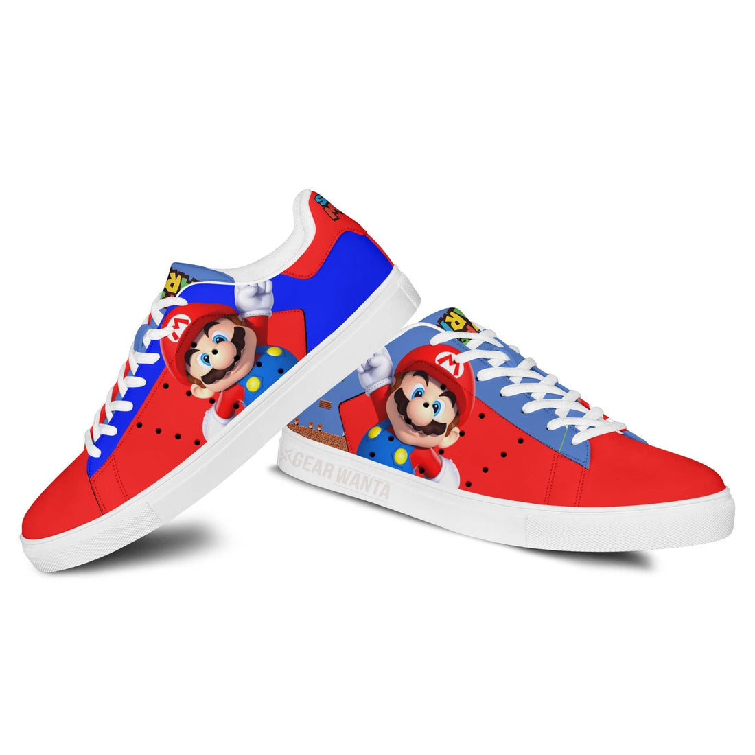 Mario Stan Shoes Custom Super Mario Game Shoes-Gear Wanta