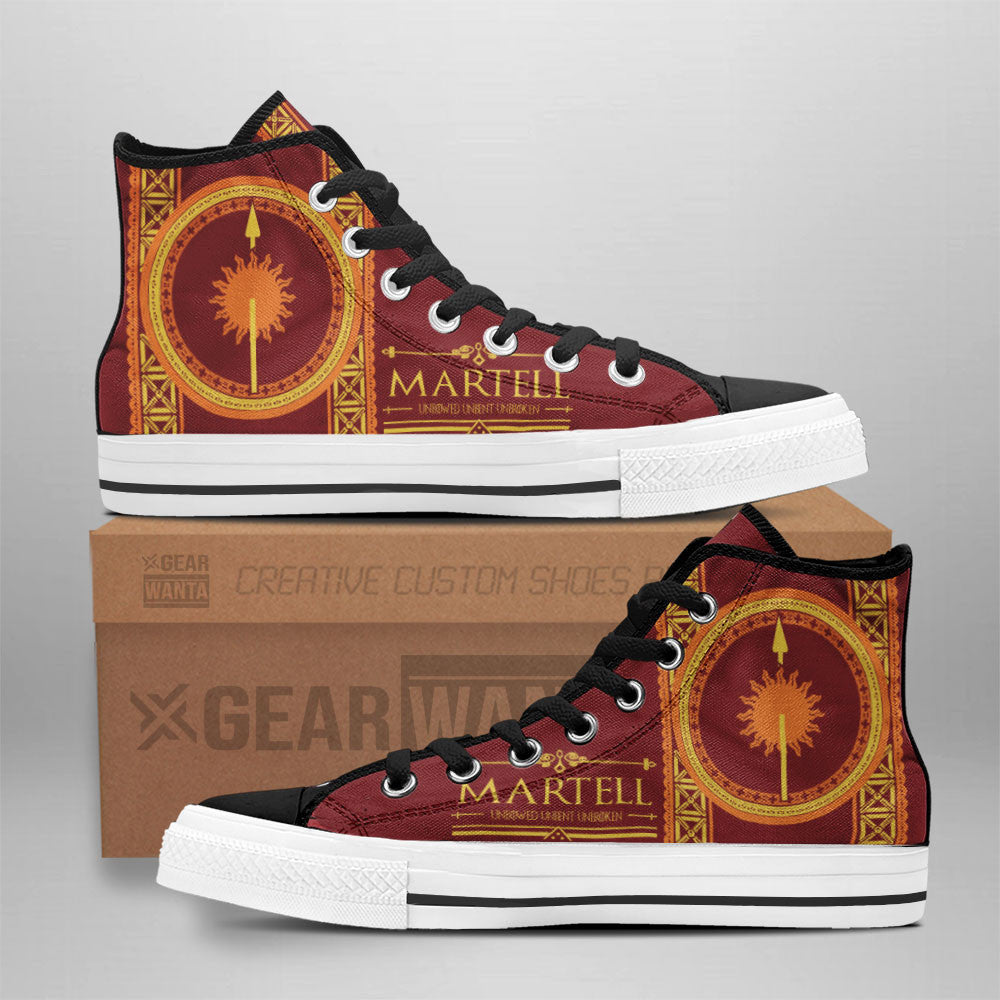 Martell Game Of Thrones High Top Shoes Custom For Fans-Gear Wanta
