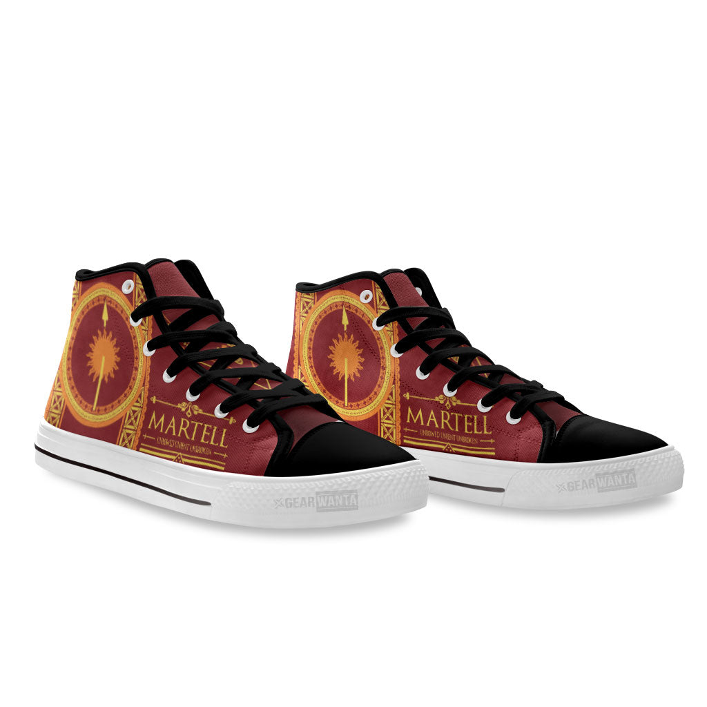 Martell Game Of Thrones High Top Shoes Custom For Fans-Gear Wanta