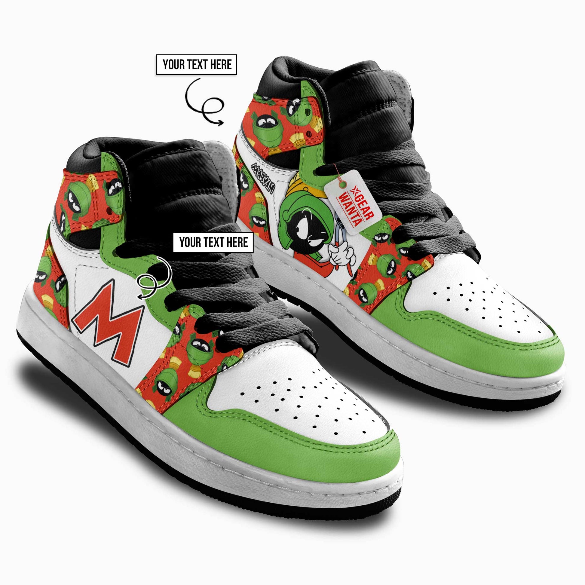 Marvin The Martian Kid J1s Sneakers Cartoon Collection - Gearwanta.com