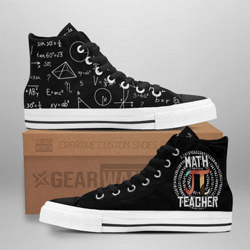 Math Teacher High Top Shoes Custom-Gear Wanta