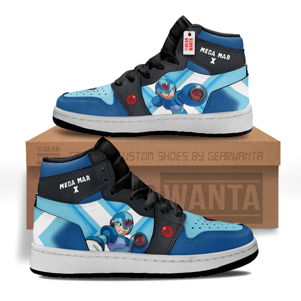 Mega Man X Mega Man Kid Sneakers Custom For Kids-Gear Wanta