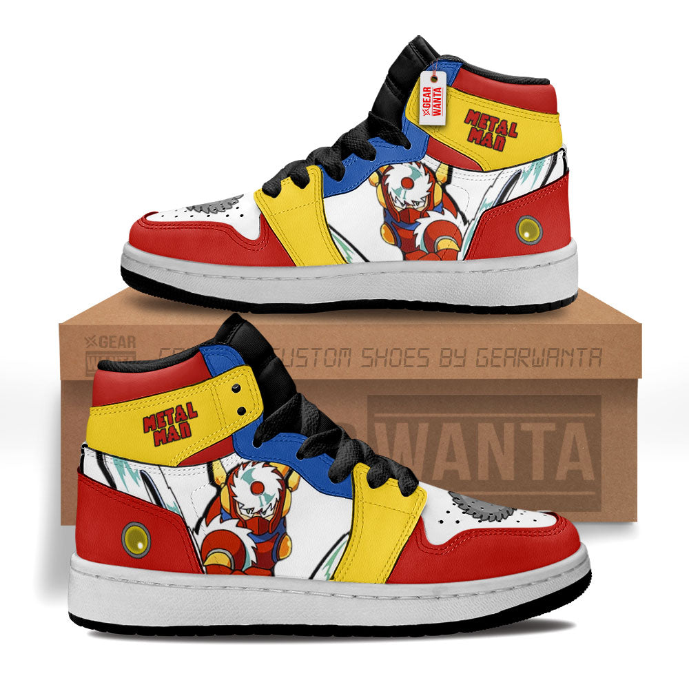 Metal Man Mega Man Kid Sneakers Custom For Kids-Gear Wanta