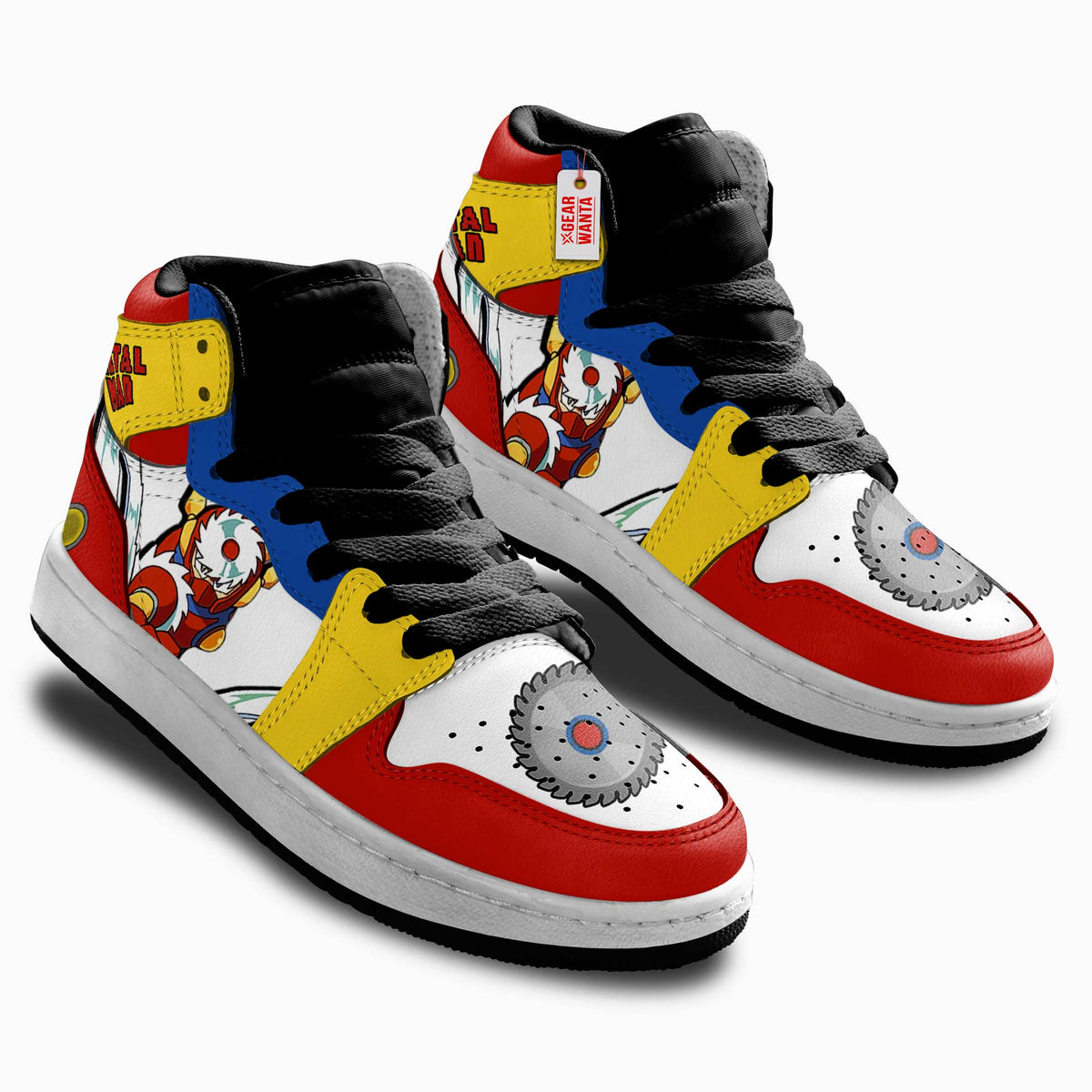 Metal Man Mega Man Kid Sneakers Custom For Kids-Gear Wanta