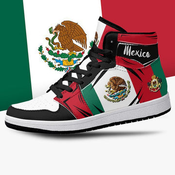 Mexico Flag JD1 High Top Shoes 