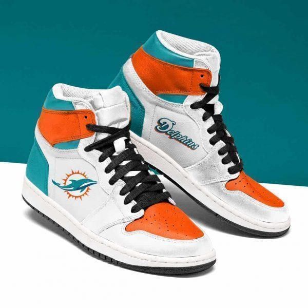Miami Dolphins Custom Sneakers J1 Sneakers High-Gear Wanta
