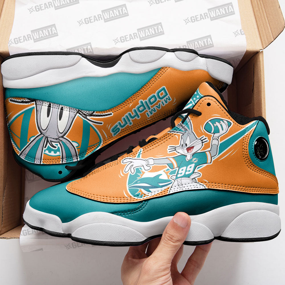 Miami Dolphins J13 SneakersCustom Shoes-Gear Wanta