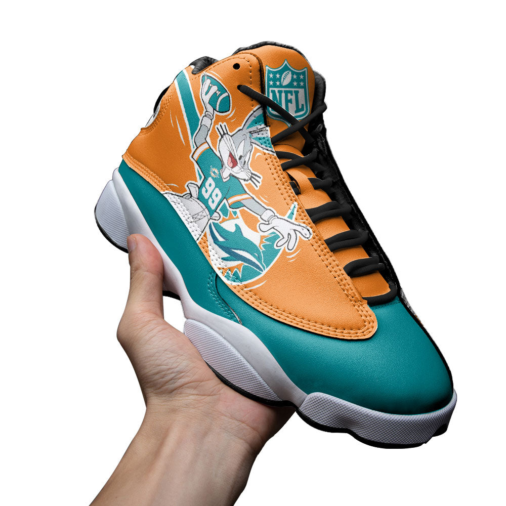 Miami Dolphins J13 SneakersCustom Shoes-Gear Wanta