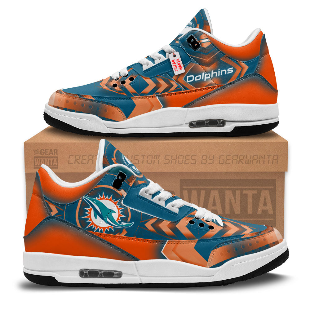 Miami Dolphins J3 Sneakers Custom Shoes-Gear Wanta