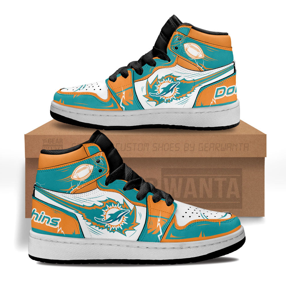 Miami Dolphins Kid Sneakers Custom-Gear Wanta