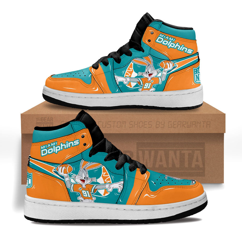 Miami Dolphins Kid Sneakers Custom-Gear Wanta