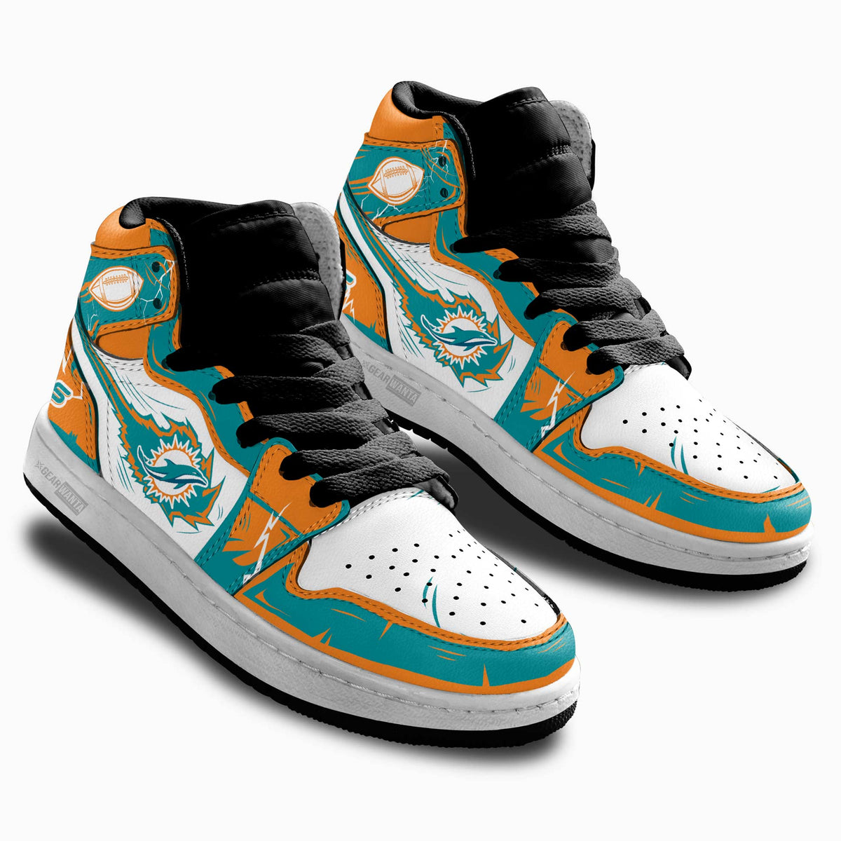 Miami Dolphins Kid Sneakers Custom-Gear Wanta