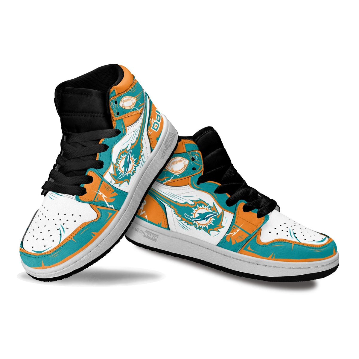 Miami Dolphins Kid Sneakers Custom-Gear Wanta