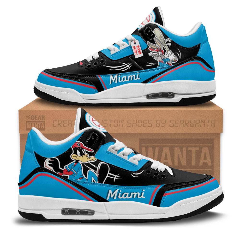 Miami Marlins J3 Sneakers Custom Shoes-Gear Wanta