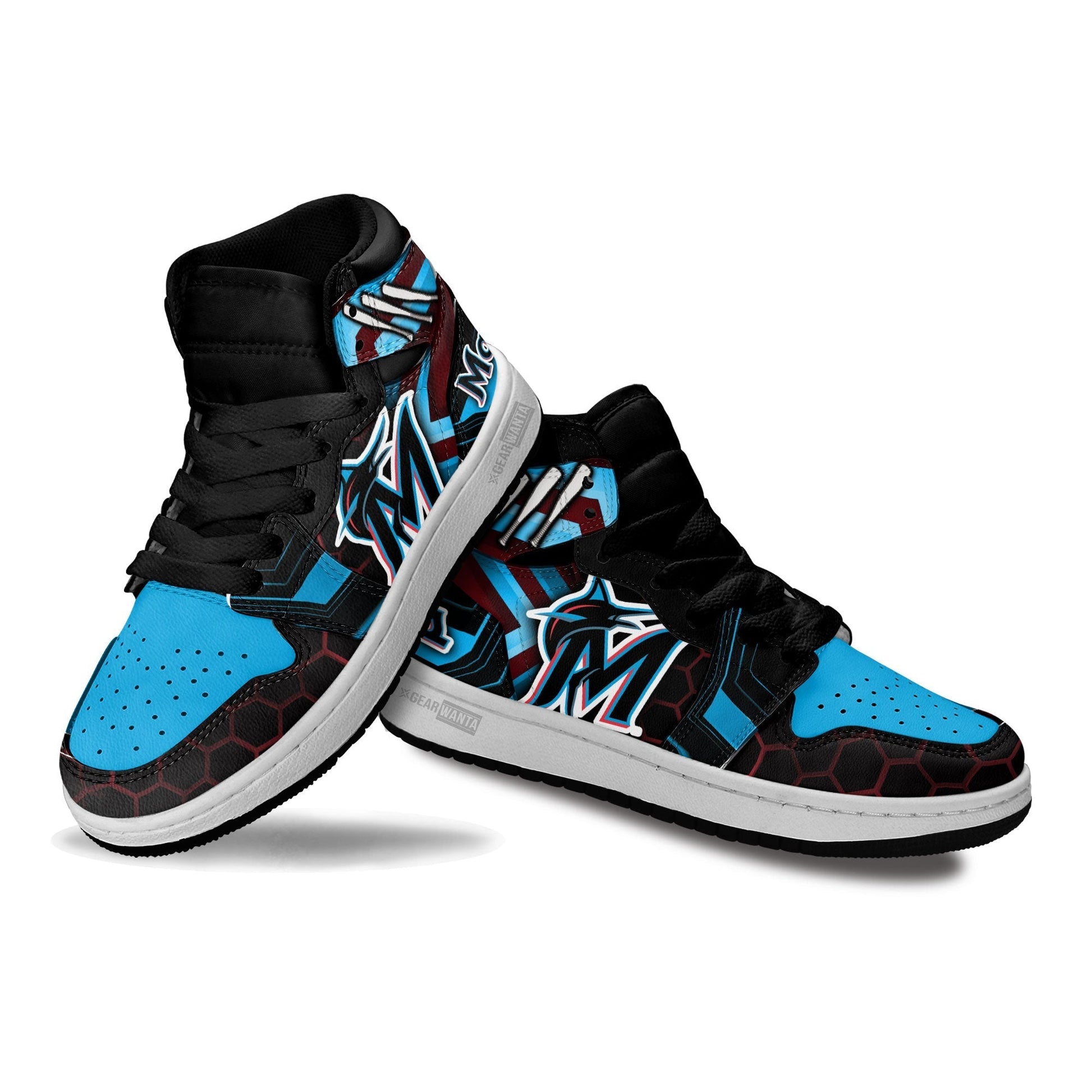 Miami Marlins Kid Sneakers Custom-Gear Wanta