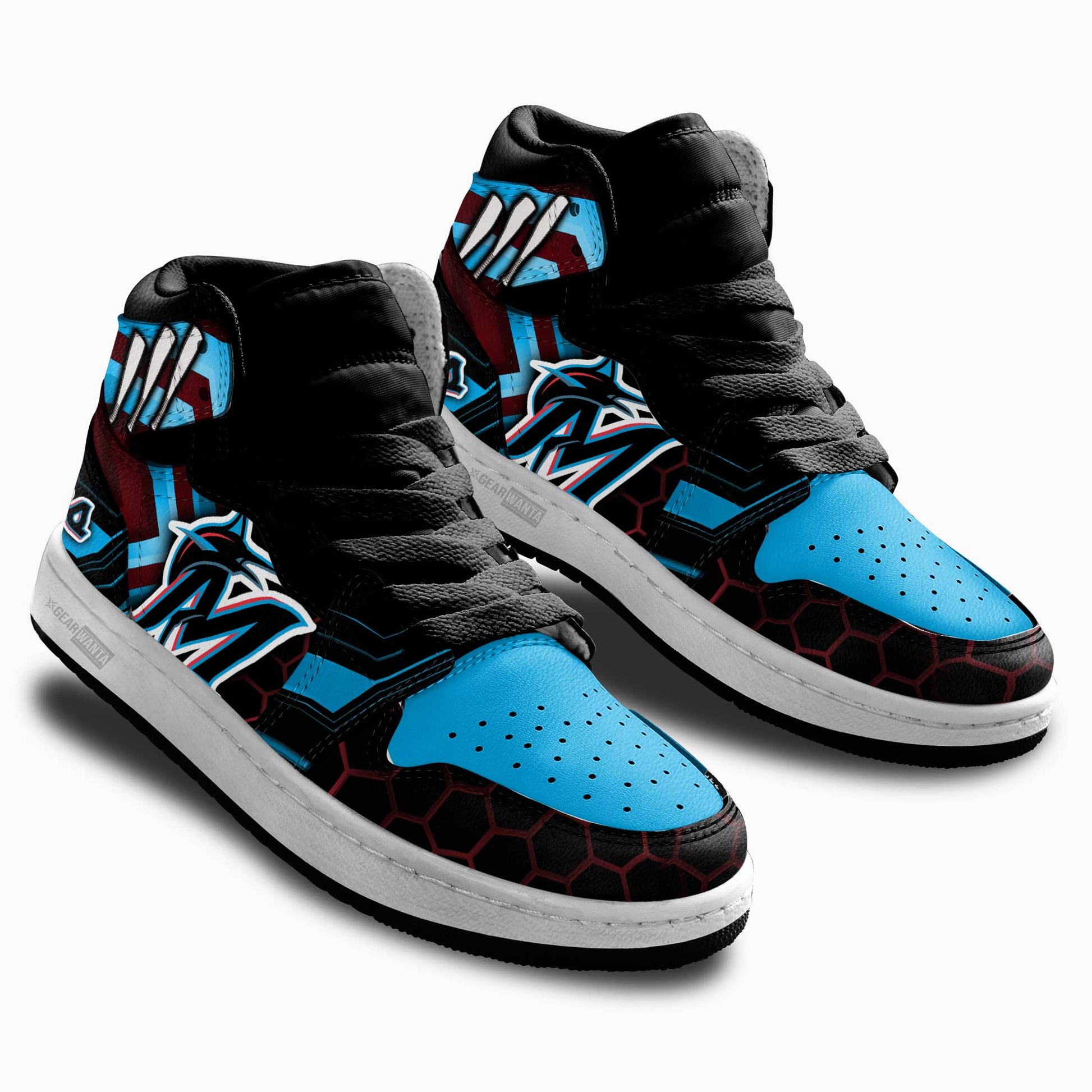 Miami Marlins Kid Sneakers Custom-Gear Wanta