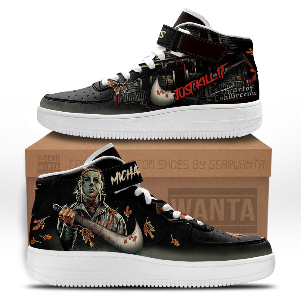 Michael Myers Air Mid Sneakers Custom Just Kill It-Gear Wanta