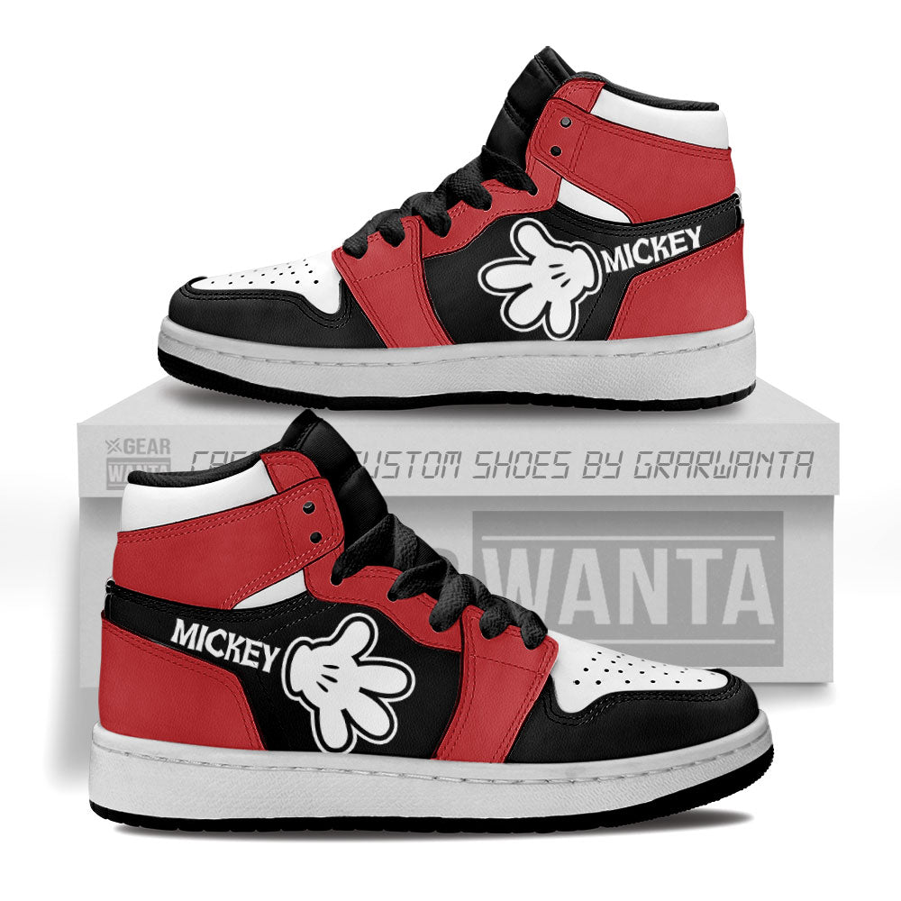 Mickey Hand Personalized Kid J1s Sneakers Cartoon Collection - Gearwanta.com