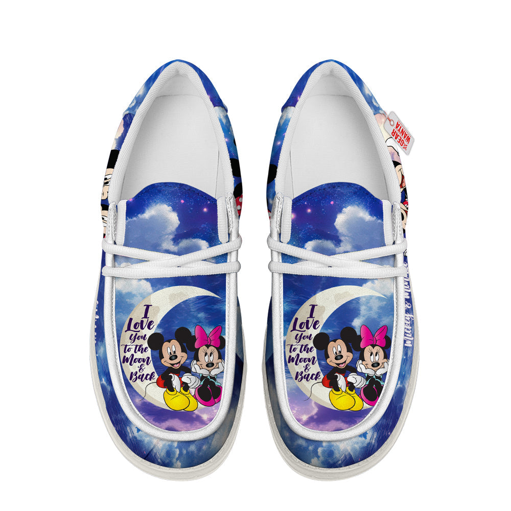 Mickey and Minnie Canvas Loafer Shoes Vanlentine's Gifts Idea-gearwanta.com