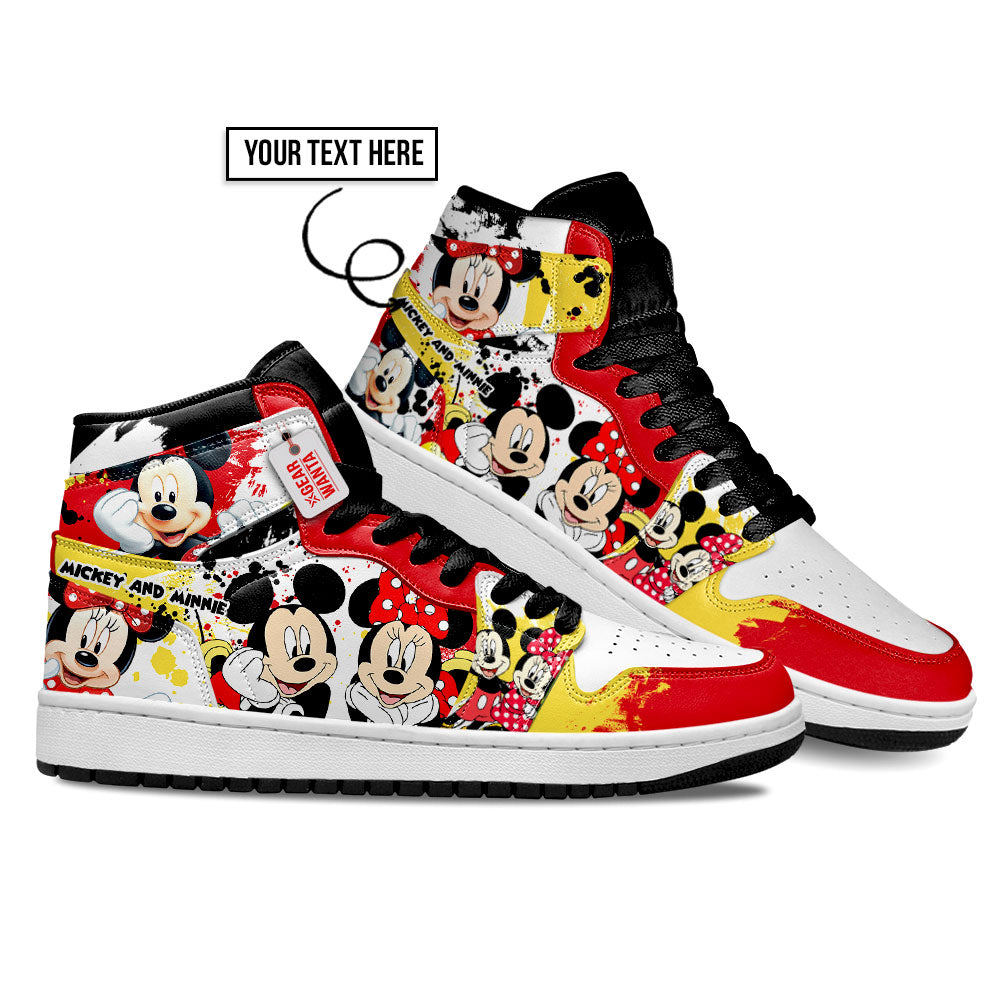 Mickey and Minnie J1 Shoes Custom For Fans- gearwanta.com