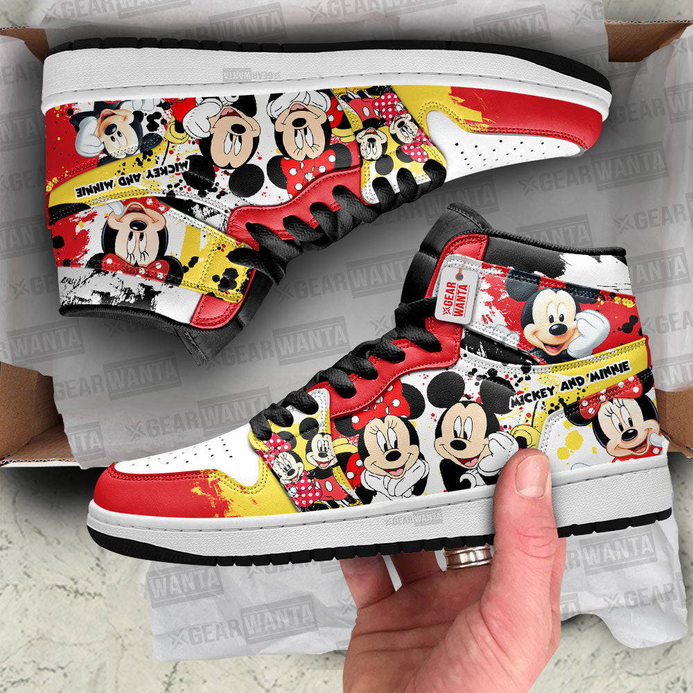 Mickey and Minnie J1 Shoes Custom For Fans- gearwanta.com