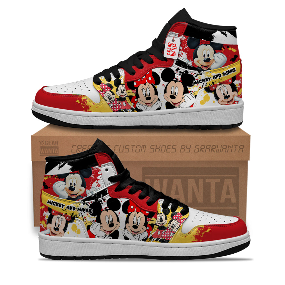 Mickey and Minnie J1 Shoes Custom For Fans- gearwanta.com