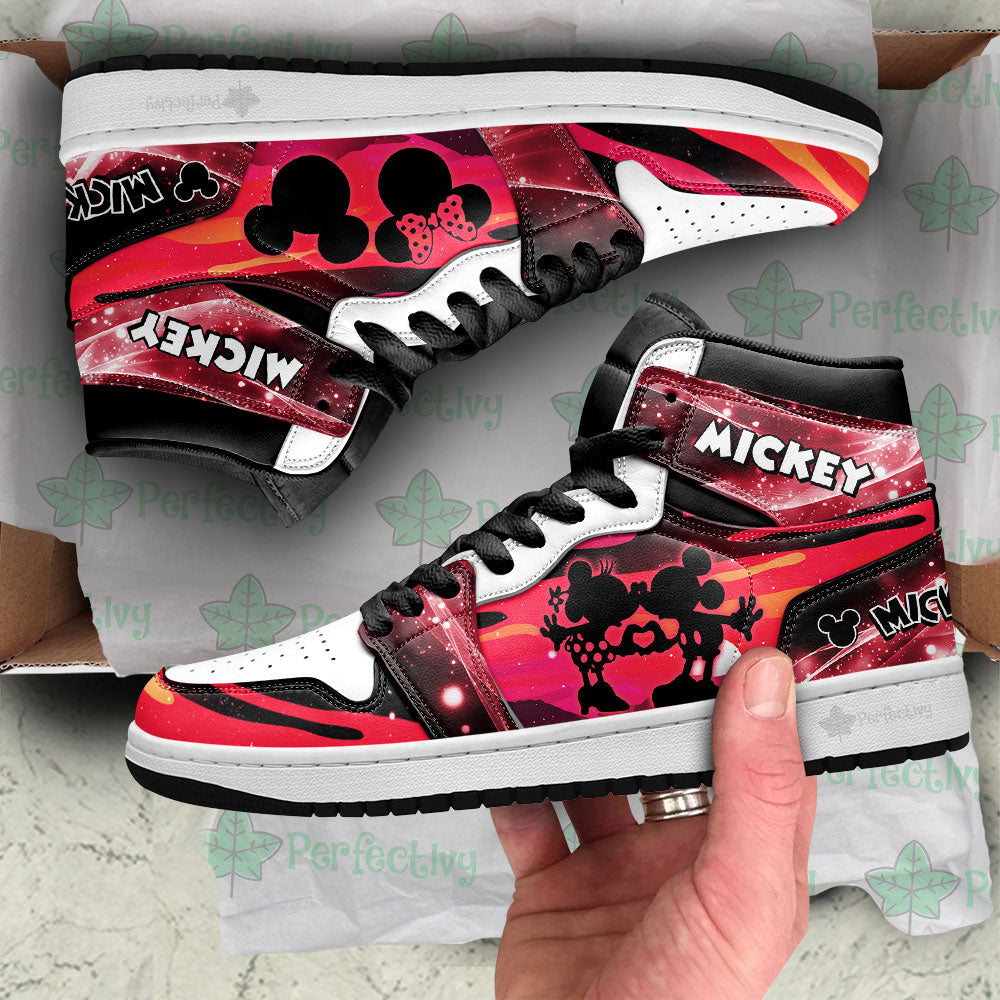 Mickey and Minnie Silhouette J1 Shoes Custom For Fans Sneakers PT10-Gear Wanta