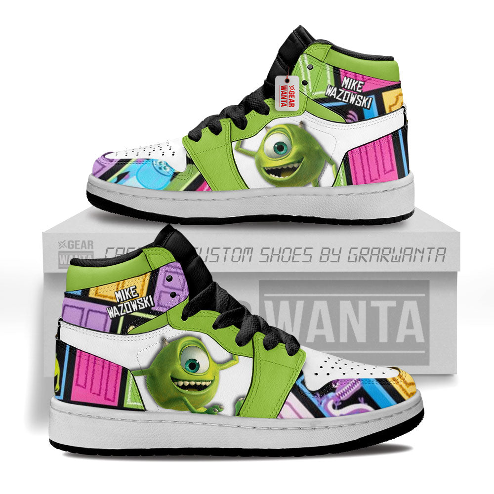 Mike Wazowski Kid J1s Sneakers Cartoon Collection - Gearwanta.com