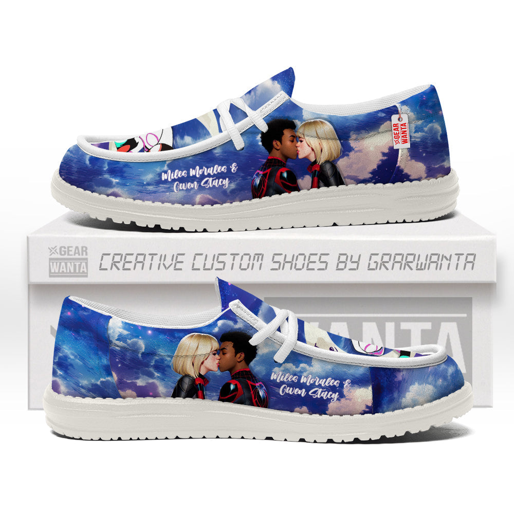 Miles Morales and Gwen Stacy Canvas Loafer Shoes Vanlentine's Gifts Idea-gearwanta.com