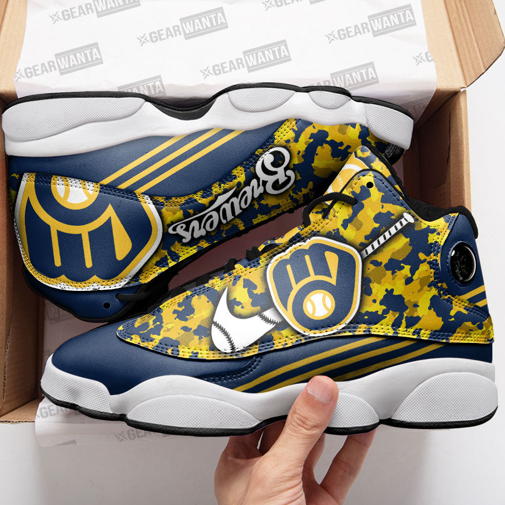 Milwaukee Brewers J13 Sneakers Custom Shoes-Gear Wanta