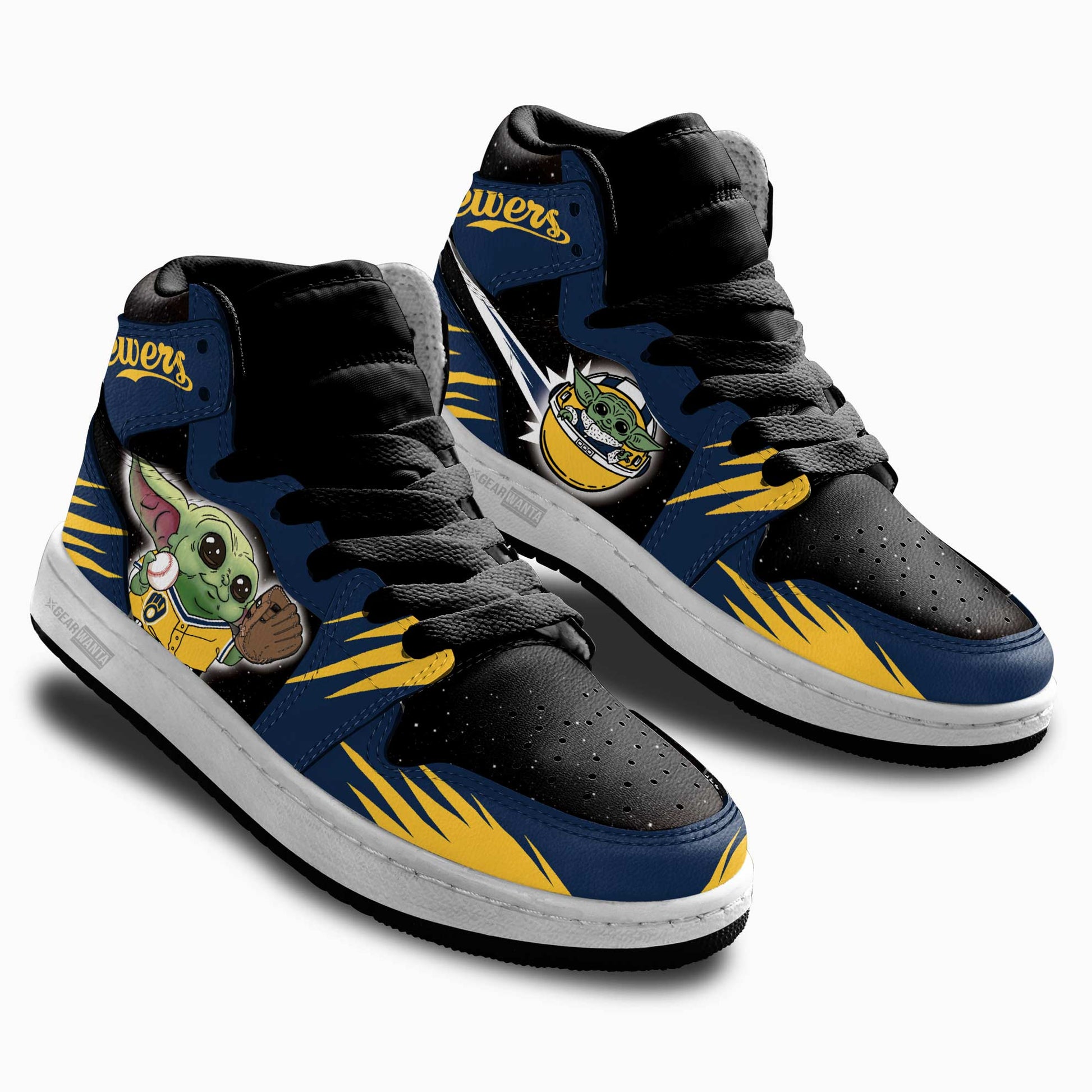 Milwaukee Brewers Kid Sneakers Custom For Kids-Gear Wanta