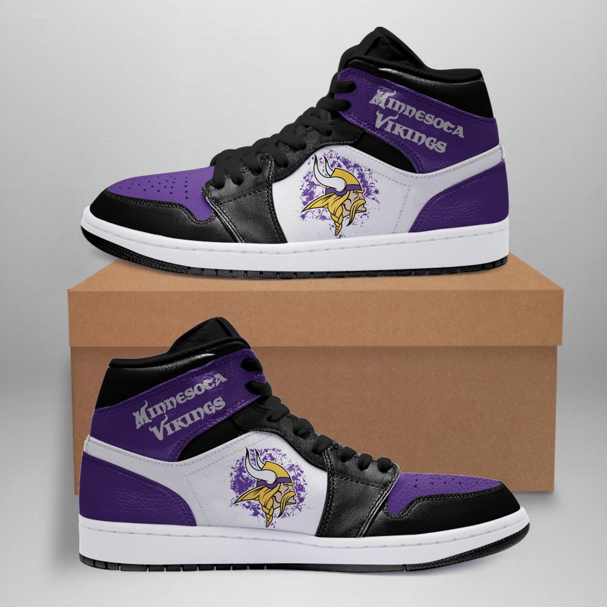 Minnesota Vikings Aj1 Sneakers Custom Hi-Gear Wanta