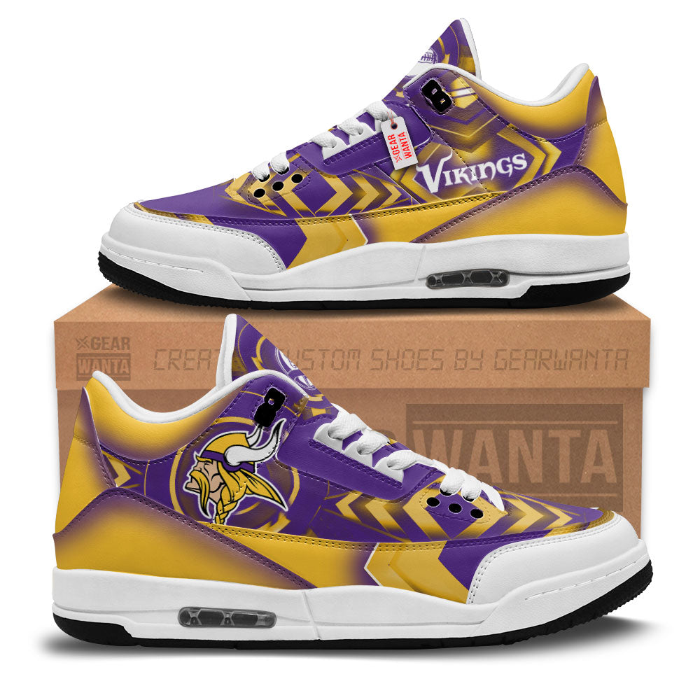 Minnesota Vikings J3 Sneakers Custom Shoes-Gear Wanta