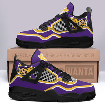Minnesota Vikings Aj4 Sneakers Custom Shoes-Gear Wanta