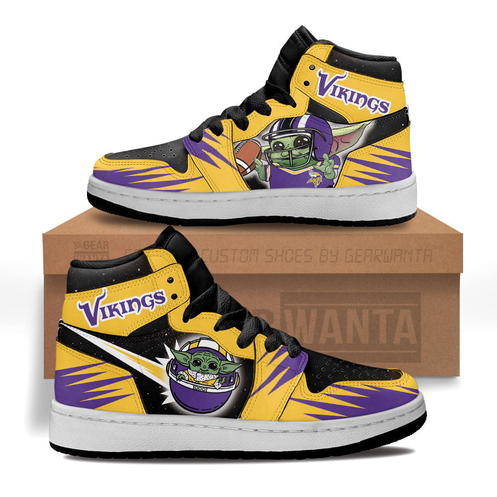 Minnesota Vikings Kid Sneakers Custom For Kids-Gear Wanta