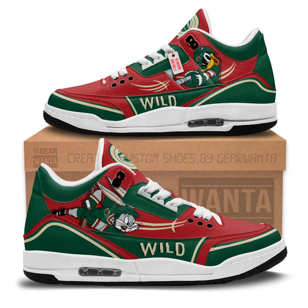 Minnesota Wild J3 Sneakers Custom Shoes-Gear Wanta