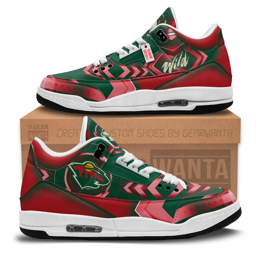 Minnesota Wild J3 Sneakers Custom Shoes-Gear Wanta