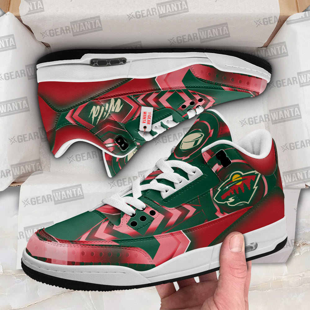 Minnesota Wild J3 Sneakers Custom Shoes-Gear Wanta