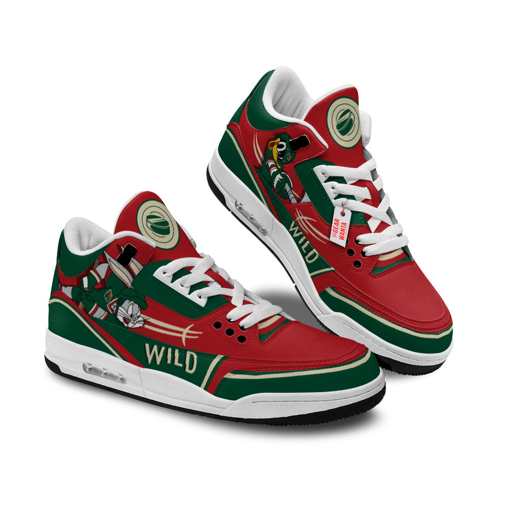 Minnesota Wild J3 Sneakers Custom Shoes-Gear Wanta