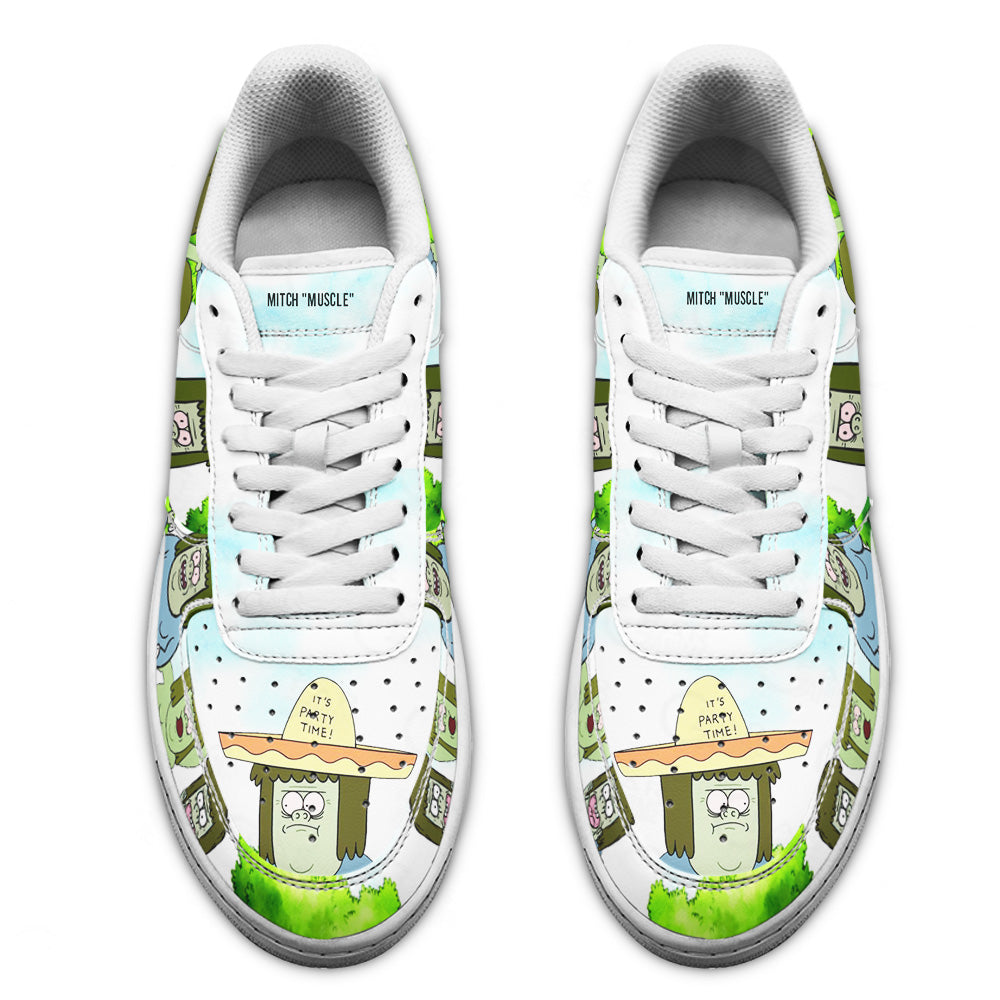 Mitch Muscle Air Sneakers Custom Regular Show Shoes-Gear Wanta