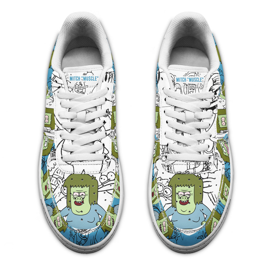 Mitch Muscle Regular Show Air Sneakers Custom Cartoon Shoes-Gear Wanta